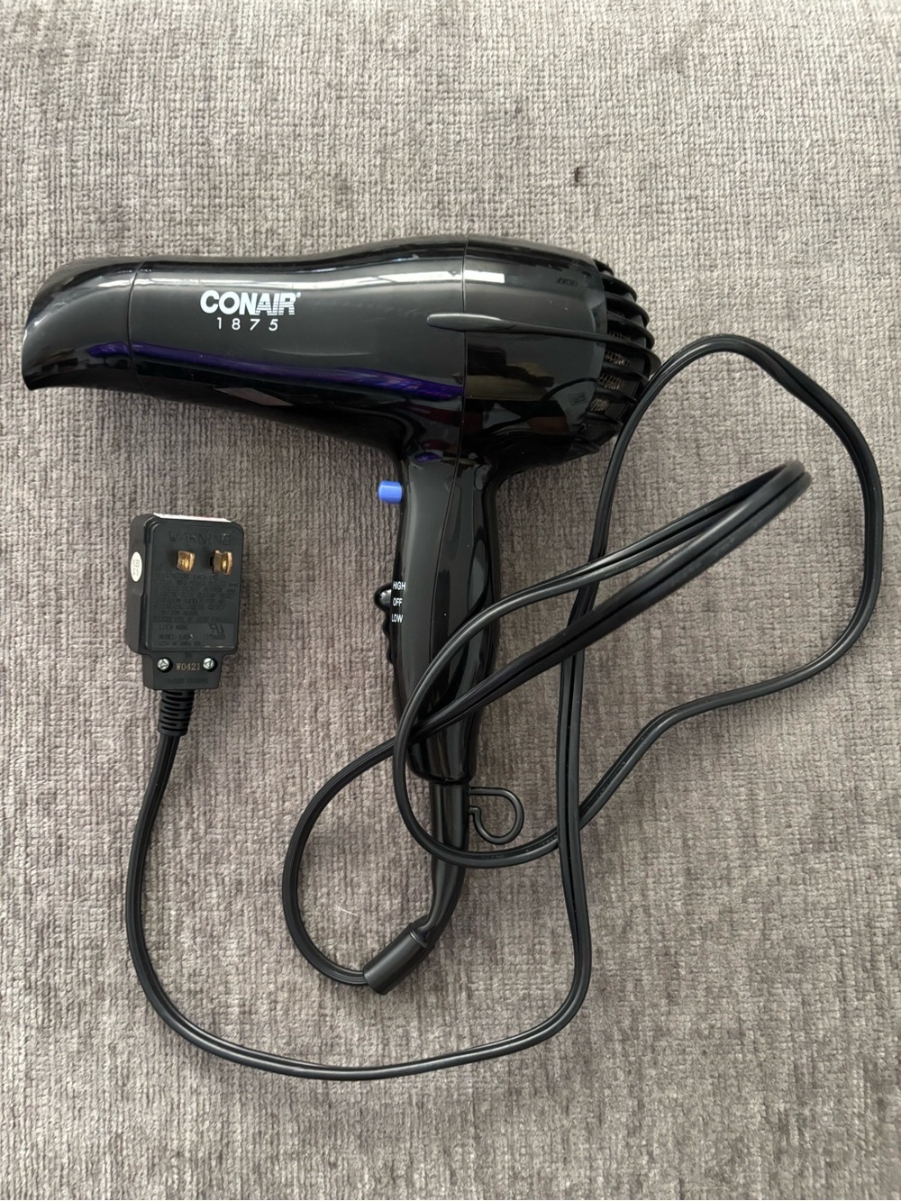 Conair 1875 Compact Black Hair Dryer